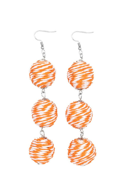 Orange Lantern Earrings