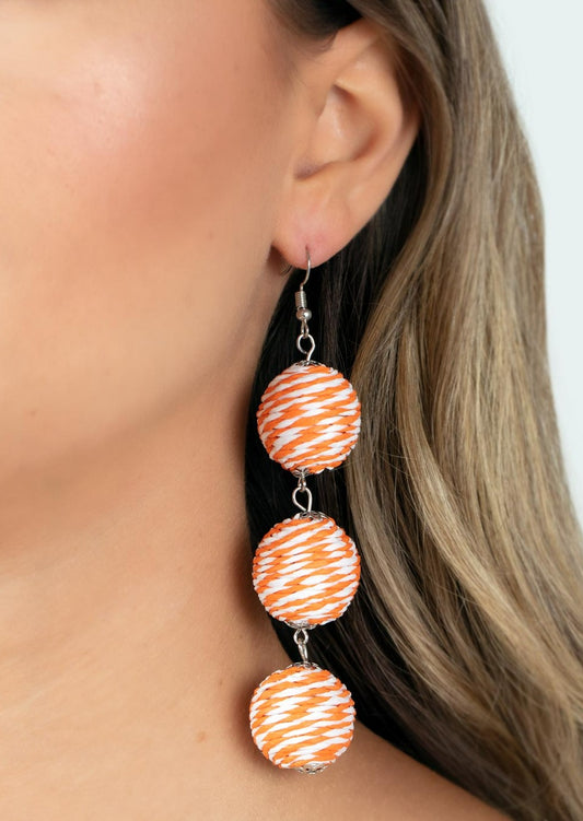Orange Lantern Earrings